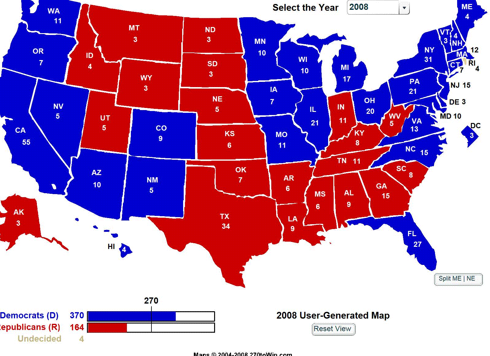 2008 election results nytimes